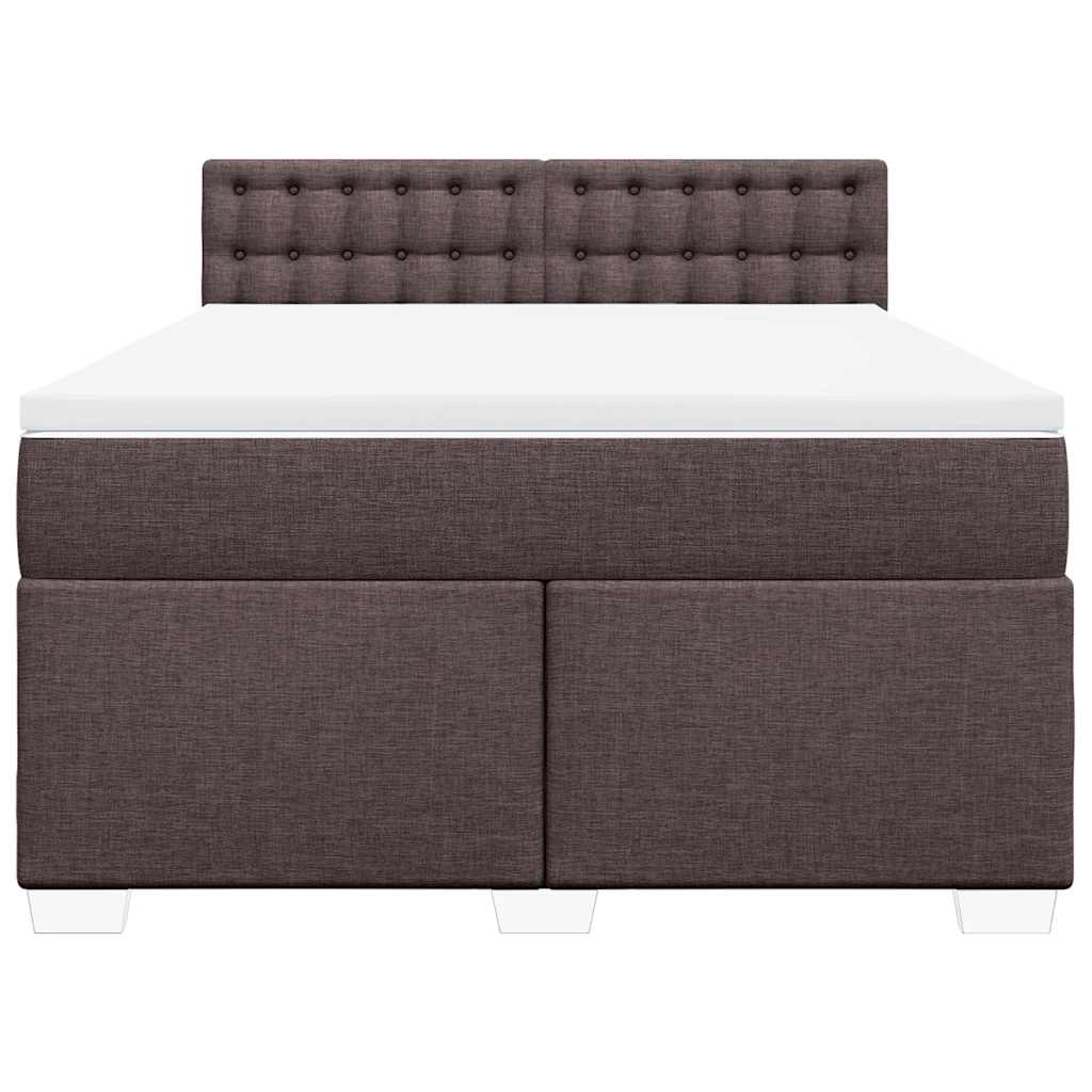 Sommier à lattes de lit avec matelas Marron foncé 140x190 cm - XIOS