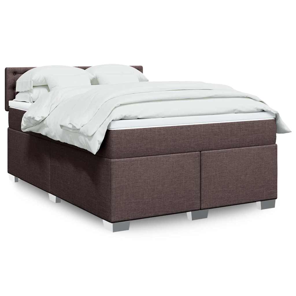 Sommier à lattes de lit avec matelas Marron foncé 140x190 cm - XIOS