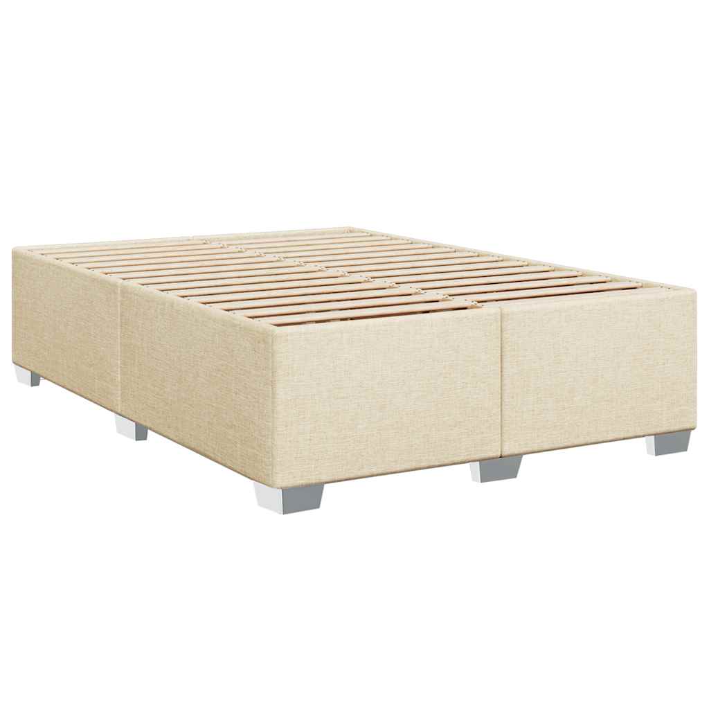 Sommier à lattes de lit avec matelas Crème 140x190 cm Tissu - XIOS