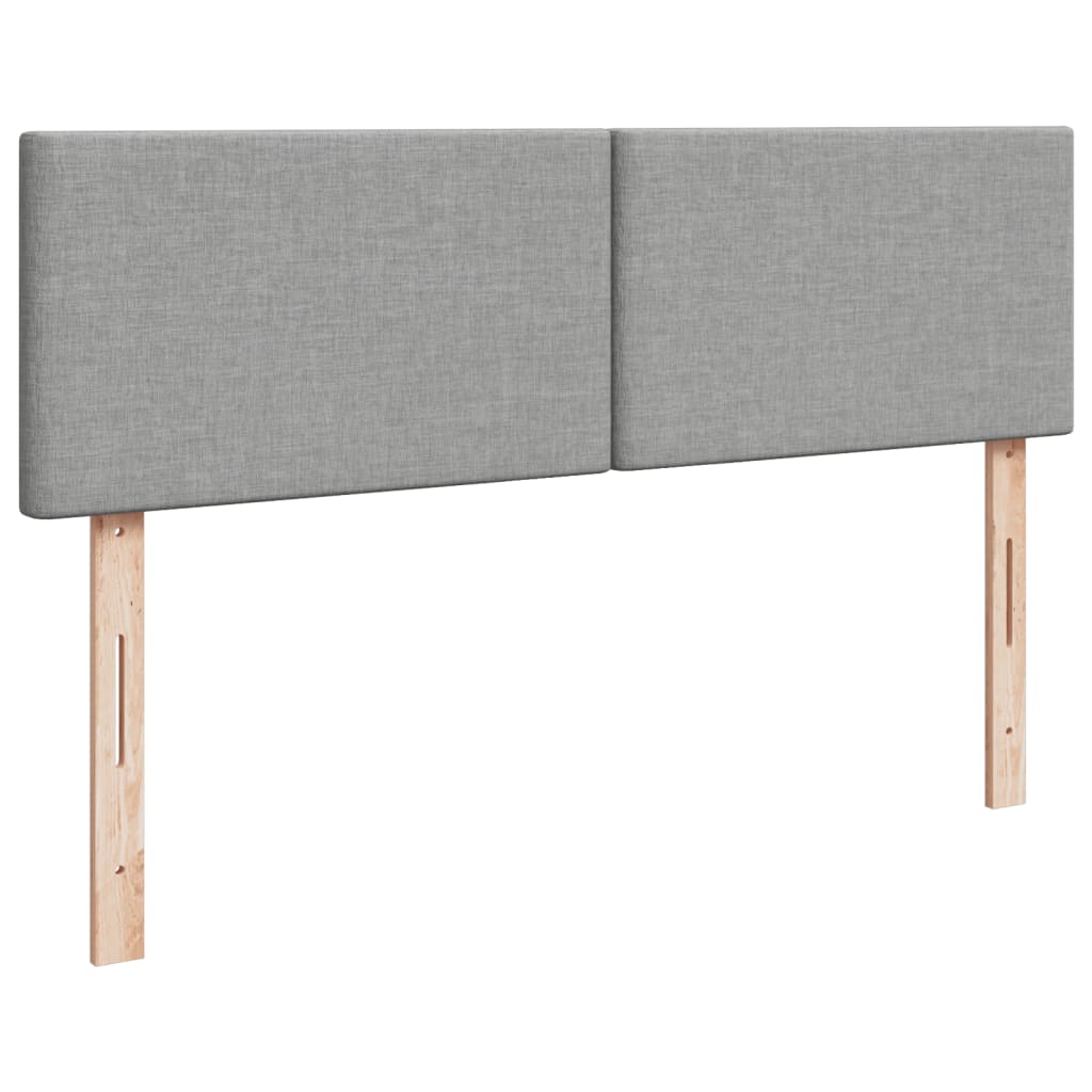 Sommier à lattes de lit avec matelas Gris clair 140x200cm Tissu - XIOS