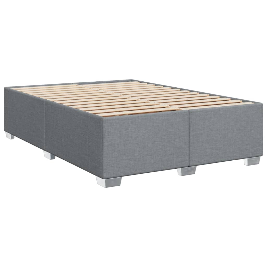 Sommier à lattes de lit avec matelas Gris clair 140x200cm Tissu - XIOS