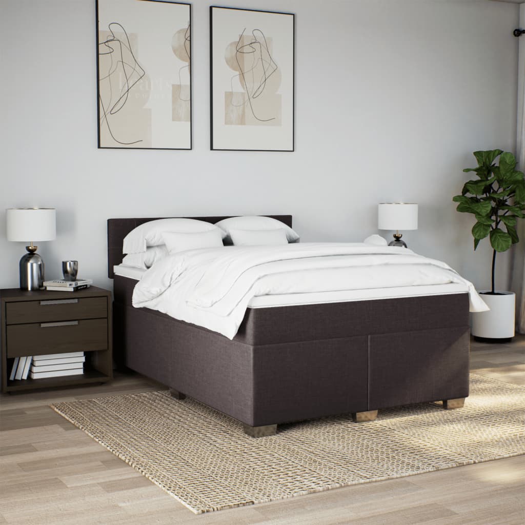 Sommier à lattes de lit avec matelas Marron foncé 140x200 cm - XIOS
