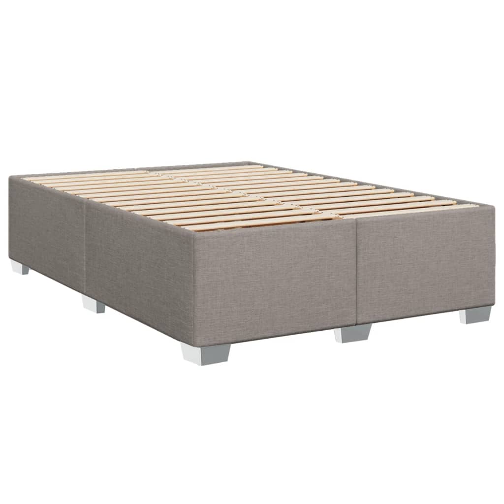 Sommier à lattes de lit avec matelas Taupe 140x200 cm Tissu - XIOS