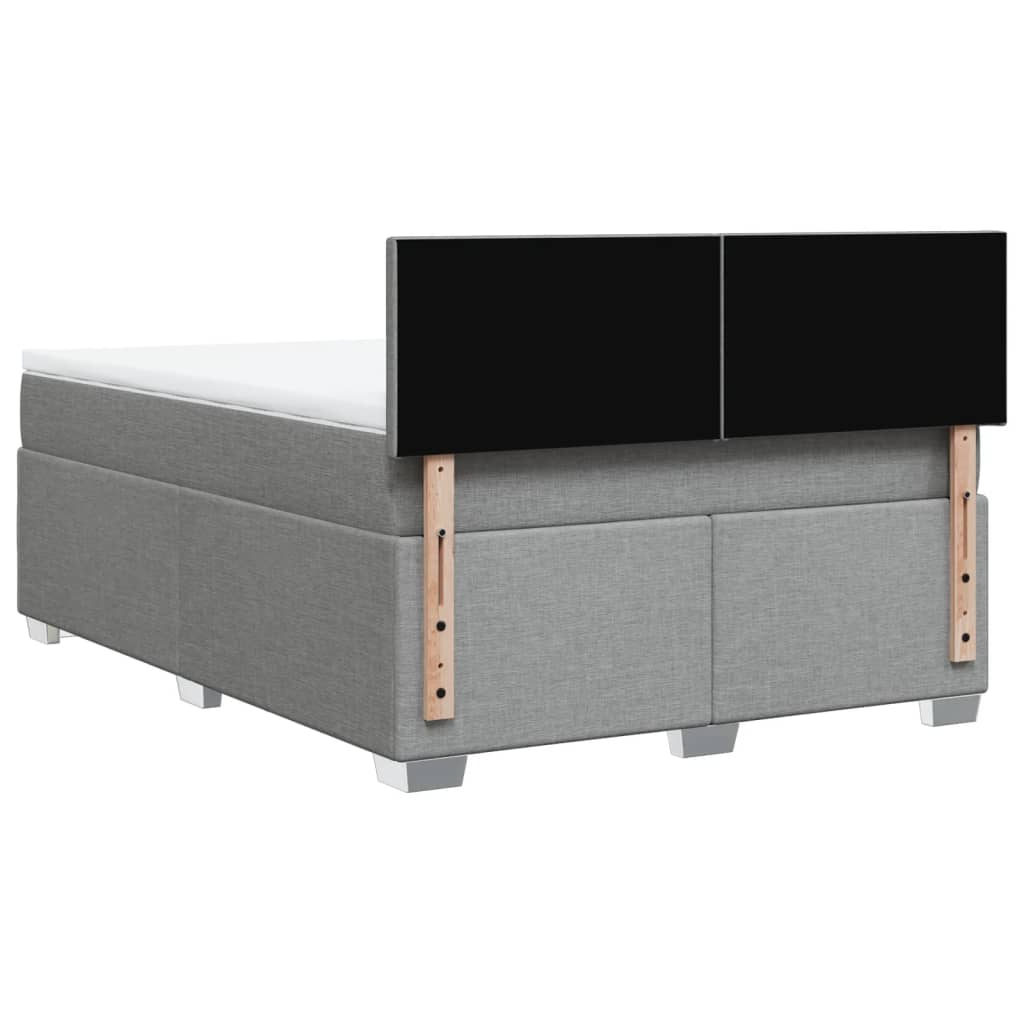Sommier à lattes de lit avec matelas Gris clair 160x200cm Tissu - XIOS