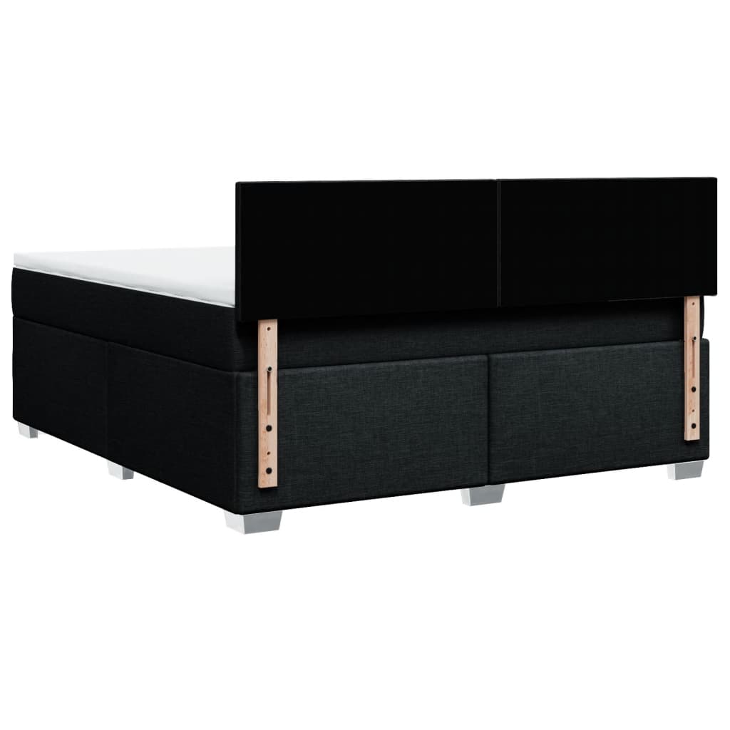 Sommier à lattes de lit avec matelas Noir 180x200 cm Tissu - XIOS