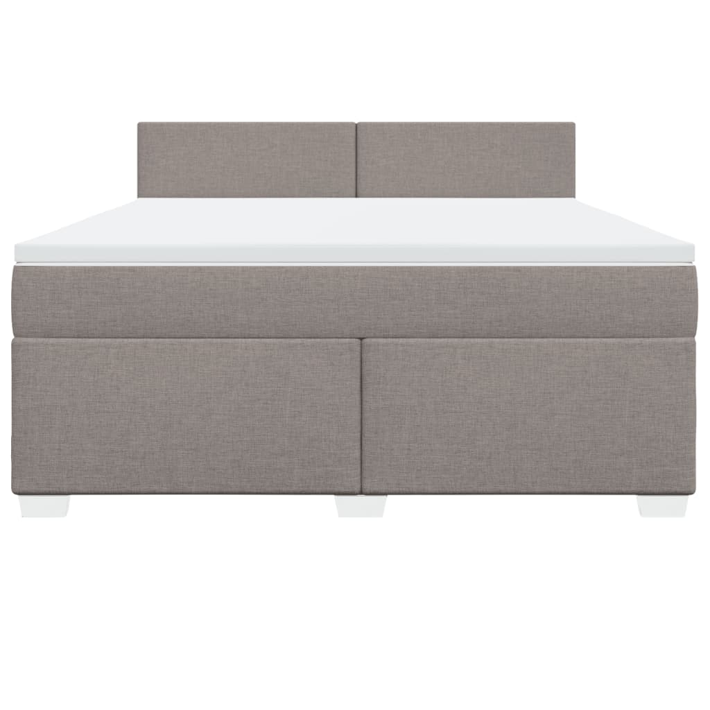 Sommier à lattes de lit avec matelas Taupe 180x200 cm Tissu - XIOS