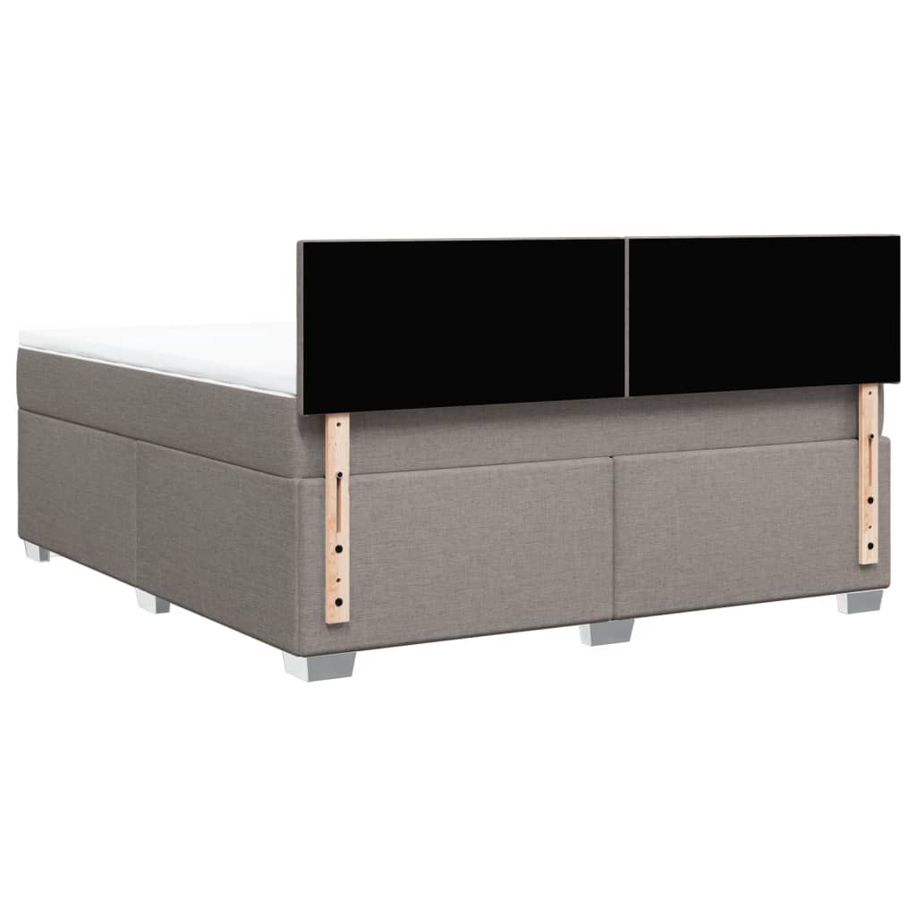 Sommier à lattes de lit avec matelas Taupe 180x200 cm Tissu - XIOS