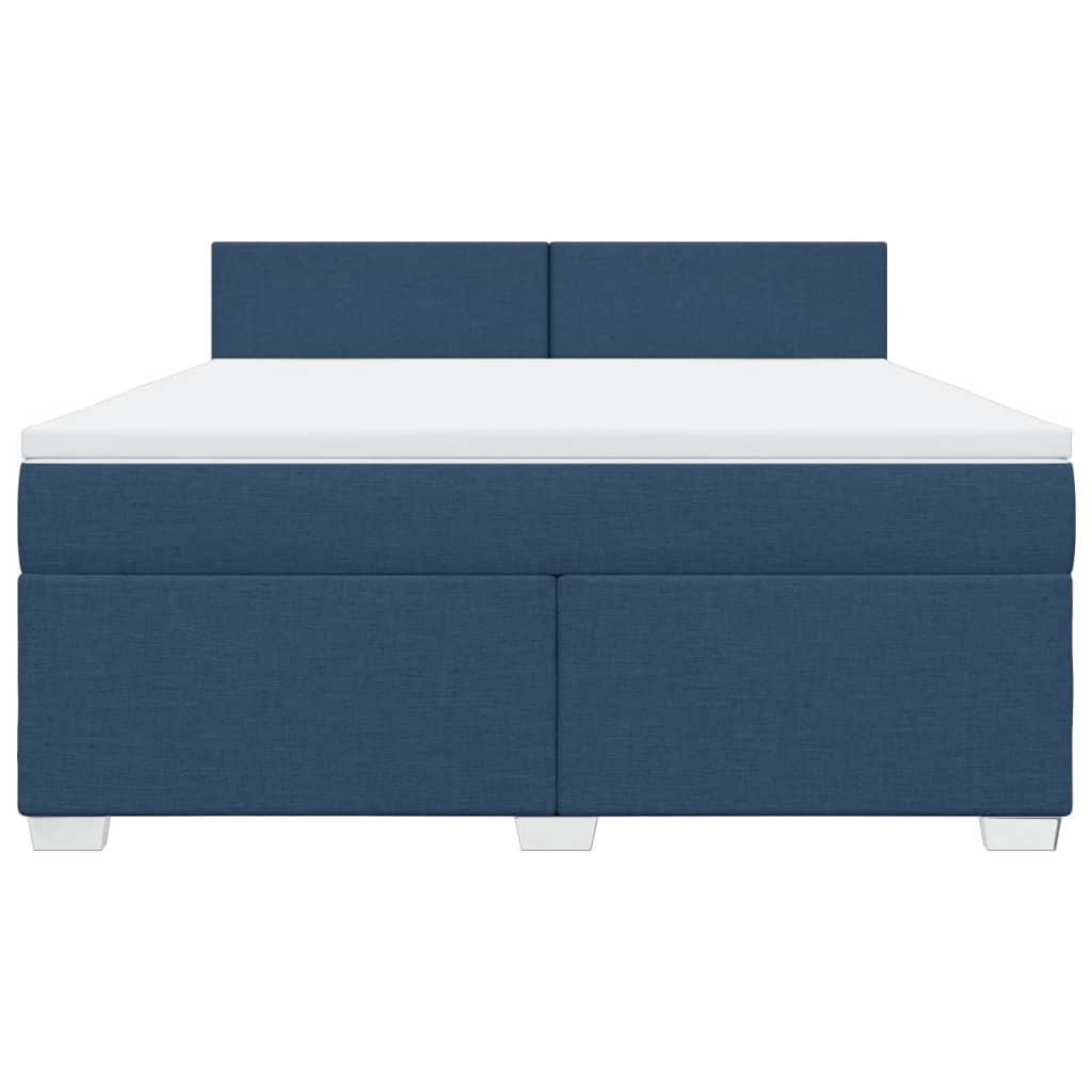 Sommier à lattes de lit avec matelas Bleu 180x200 cm Tissu - XIOS