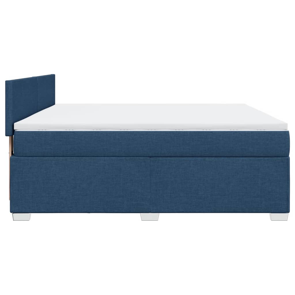 Sommier à lattes de lit avec matelas Bleu 180x200 cm Tissu - XIOS
