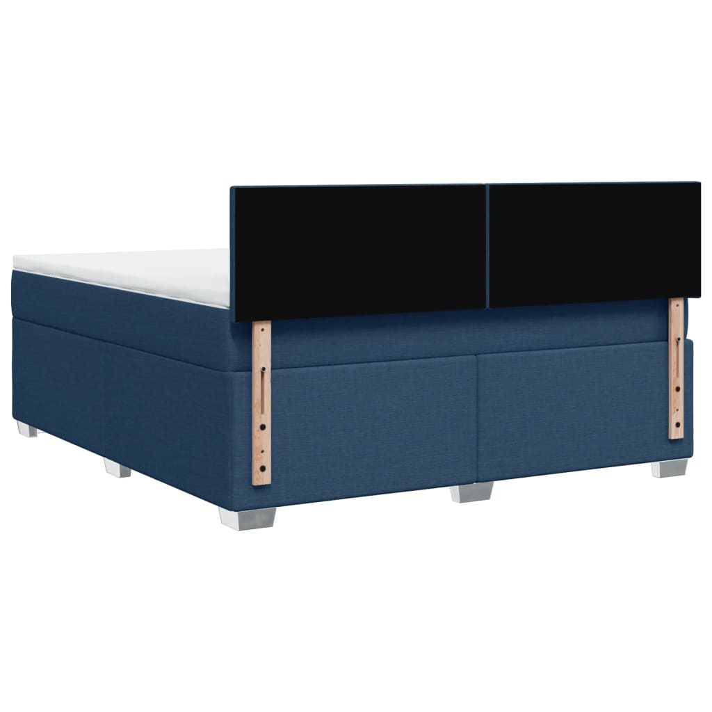 Sommier à lattes de lit avec matelas Bleu 180x200 cm Tissu - XIOS