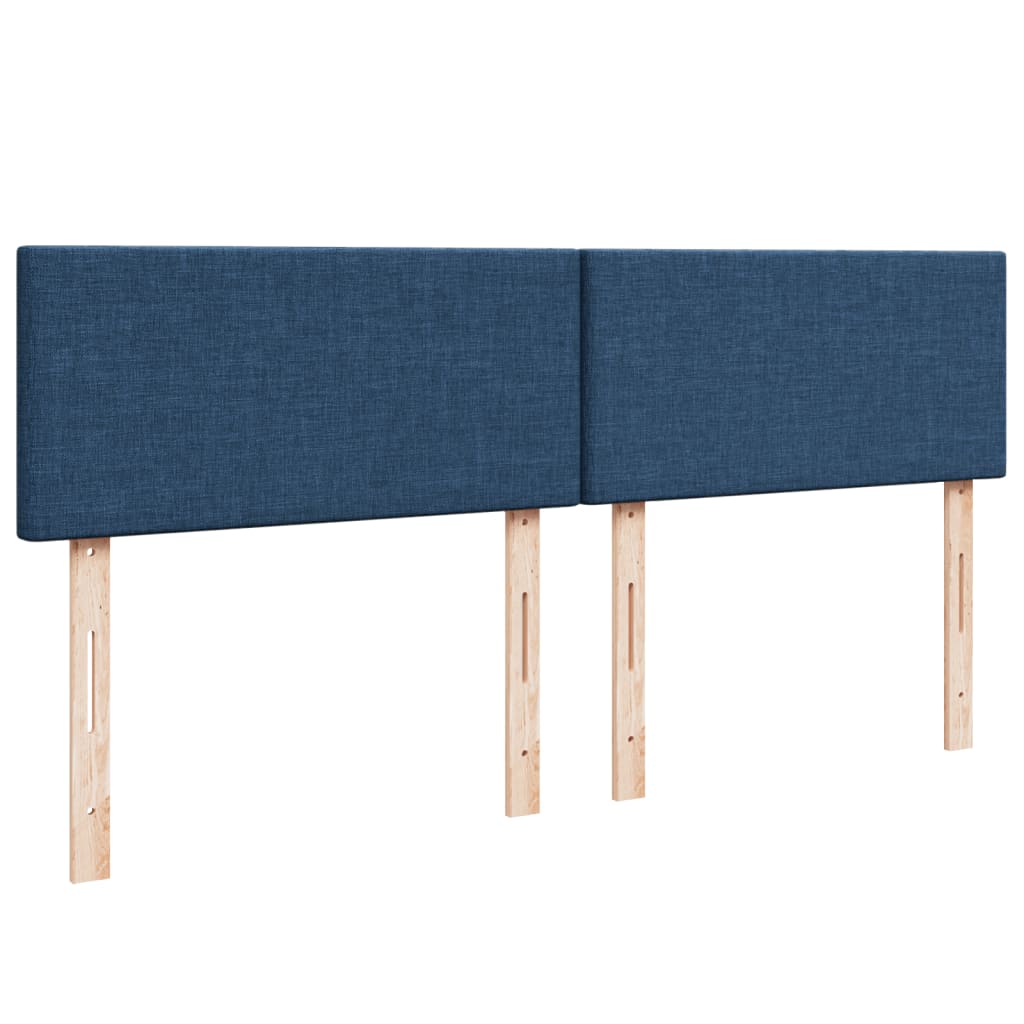 Sommier à lattes de lit avec matelas Bleu 180x200 cm Tissu - XIOS