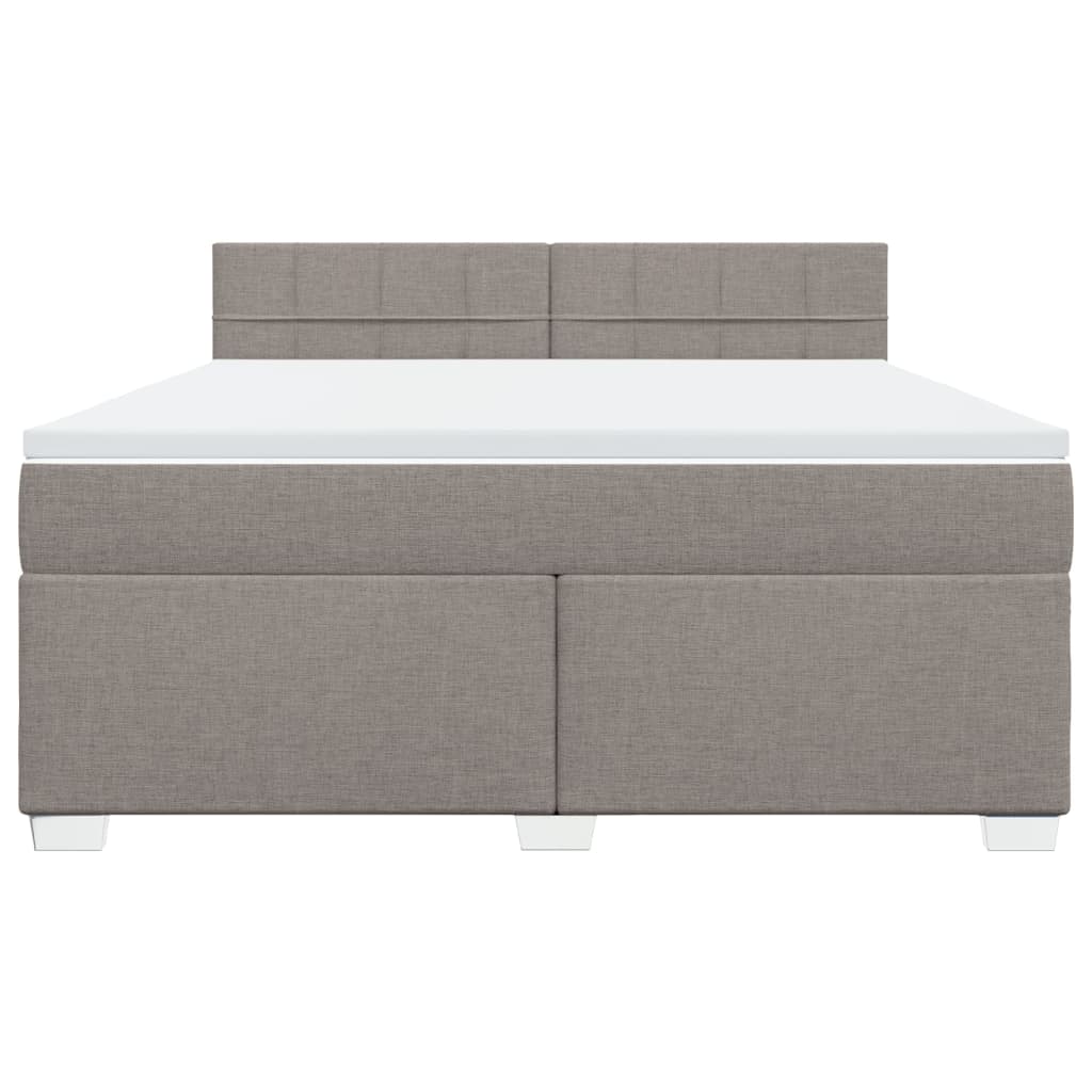 Sommier à lattes de lit avec matelas Taupe 180x200 cm Tissu - XIOS