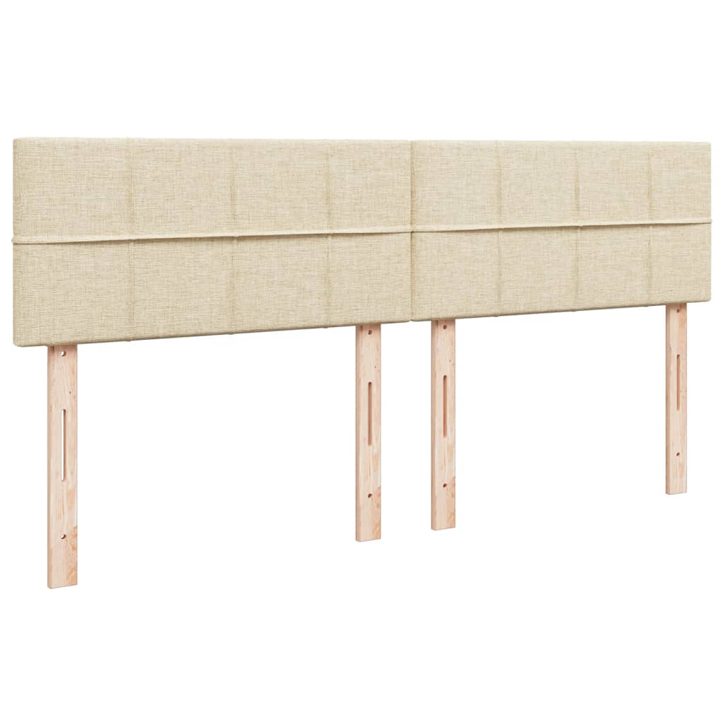 Sommier à lattes de lit avec matelas Crème 200x200 cm Tissu - XIOS