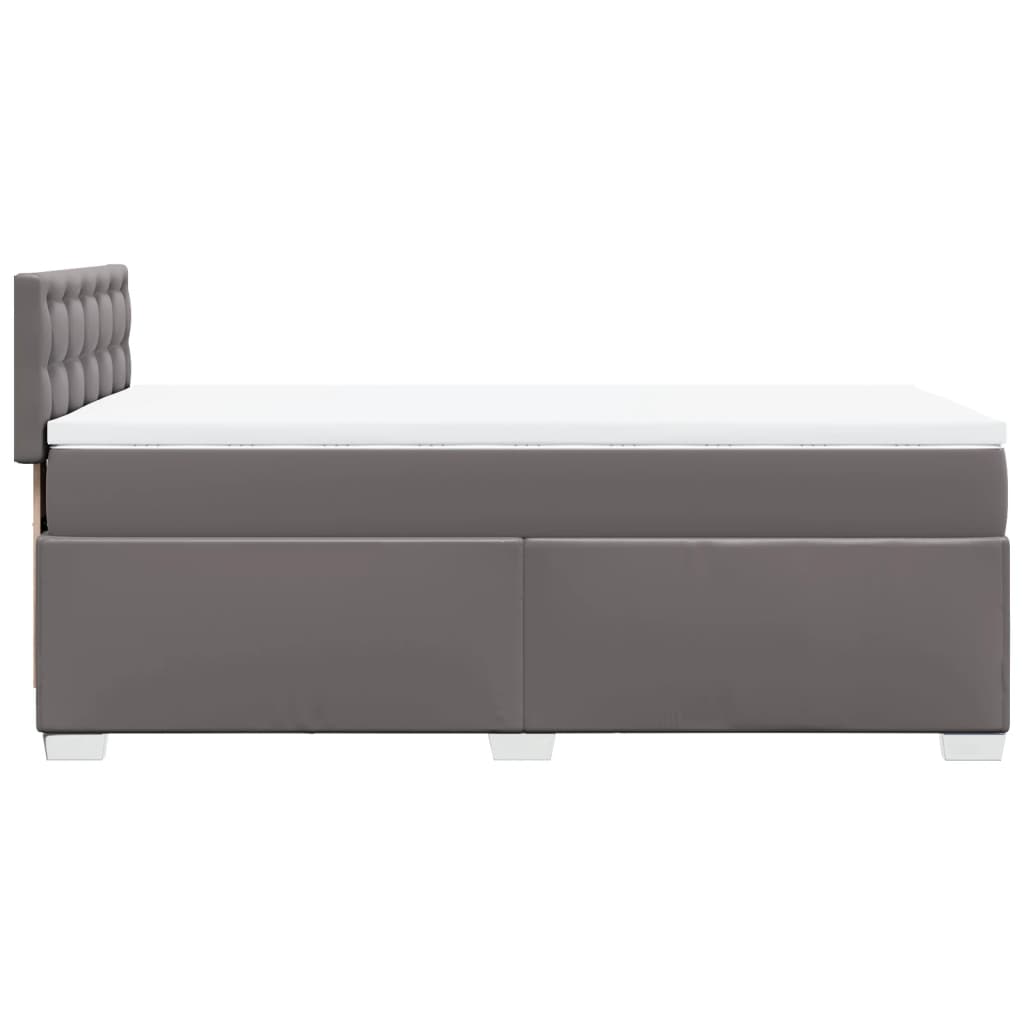 Sommier à lattes de lit avec matelas Gris 80x200 cm Similicuir - XIOS