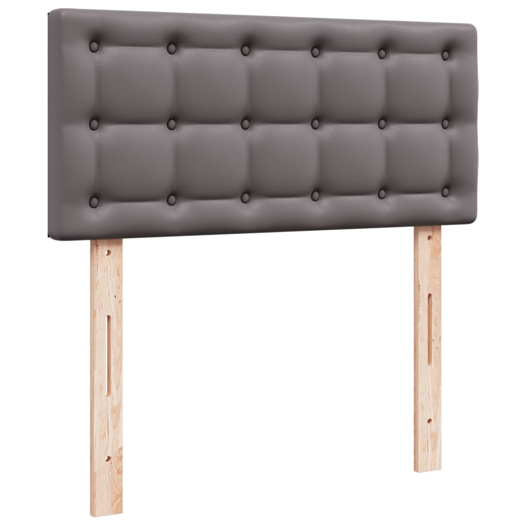 Sommier à lattes de lit avec matelas Gris 80x200 cm Similicuir - XIOS
