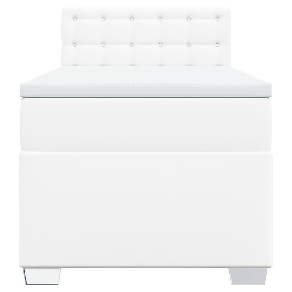 Sommier à lattes de lit avec matelas Blanc 100x200cm Similicuir - XIOS