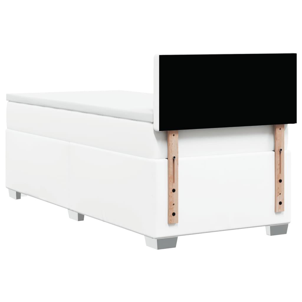 Sommier à lattes de lit avec matelas Blanc 100x200cm Similicuir - XIOS