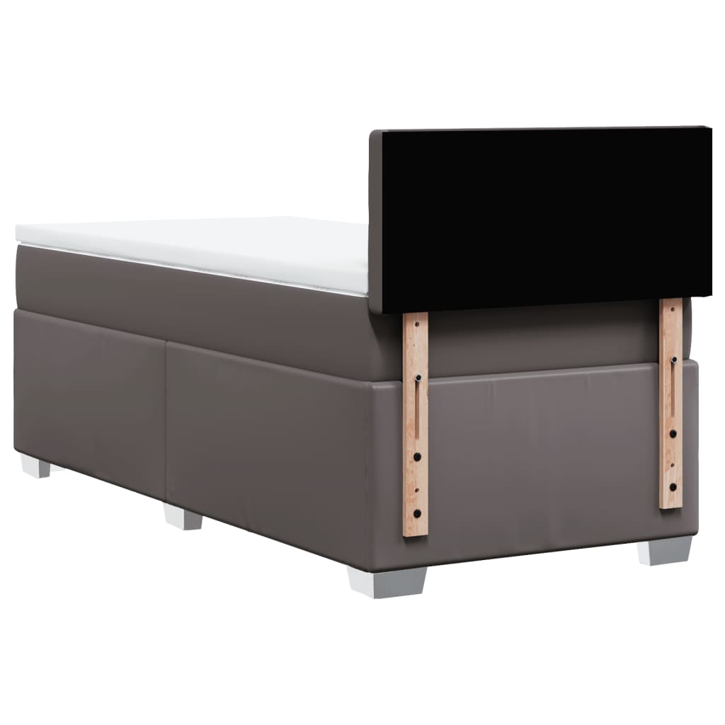 Sommier à lattes de lit avec matelas Gris 100x200 cm Similicuir - XIOS