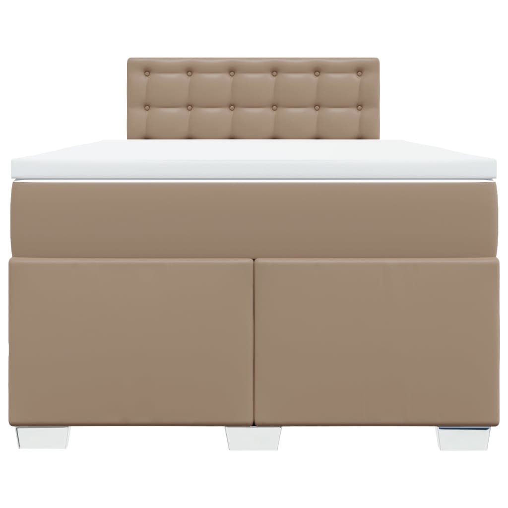Sommier à lattes de lit matelas cappuccino 120x190cm similicuir - XIOS