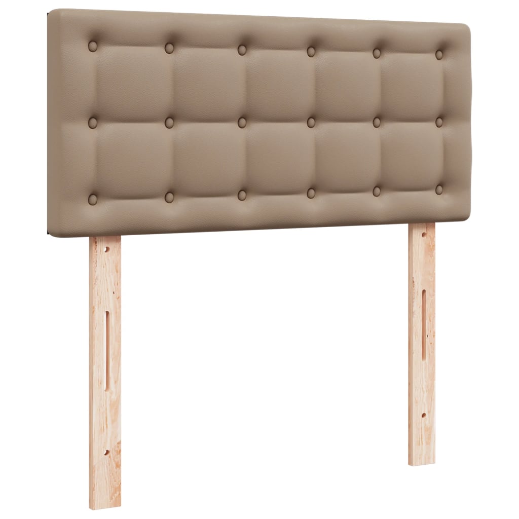 Sommier à lattes de lit matelas cappuccino 120x190cm similicuir - XIOS