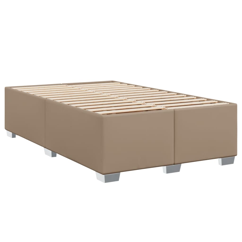 Sommier à lattes de lit matelas cappuccino 120x190cm similicuir - XIOS