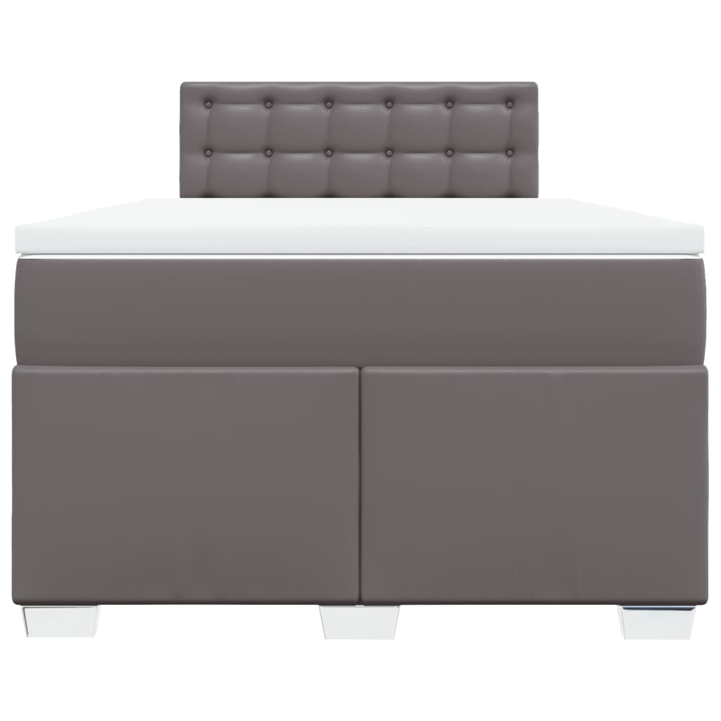 Sommier à lattes de lit avec matelas Gris 120x200 cm Similicuir - XIOS