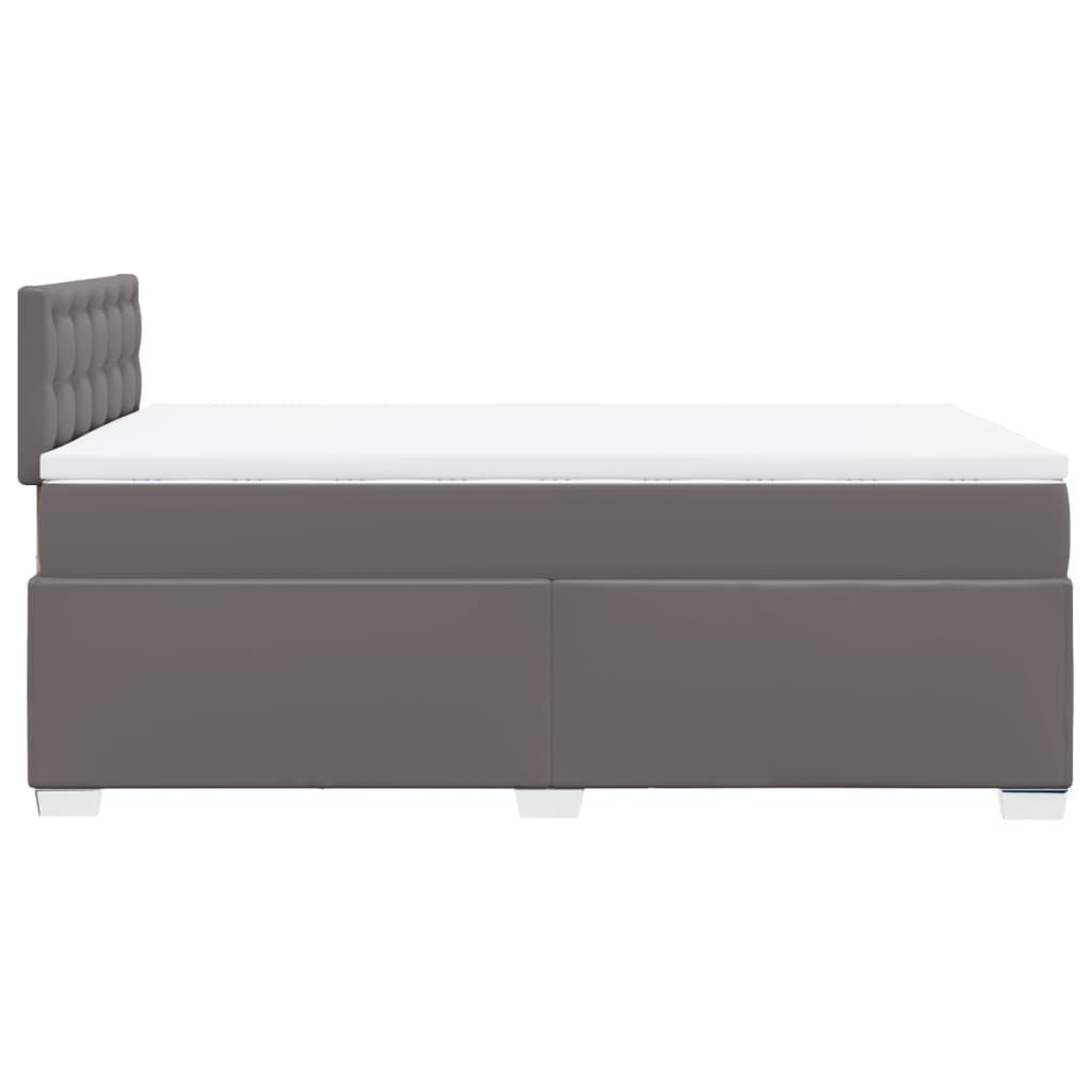 Sommier à lattes de lit avec matelas Gris 120x200 cm Similicuir - XIOS