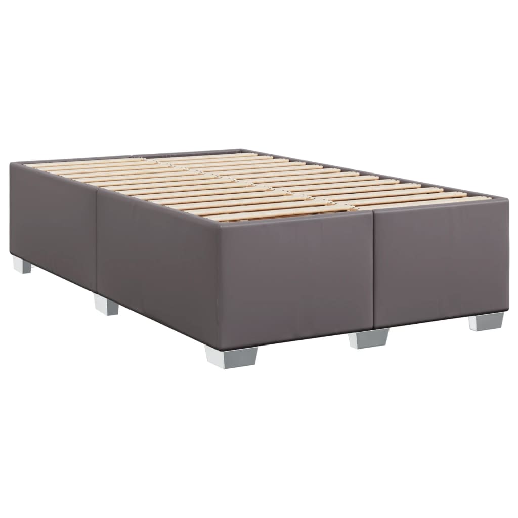 Sommier à lattes de lit avec matelas Gris 120x200 cm Similicuir - XIOS