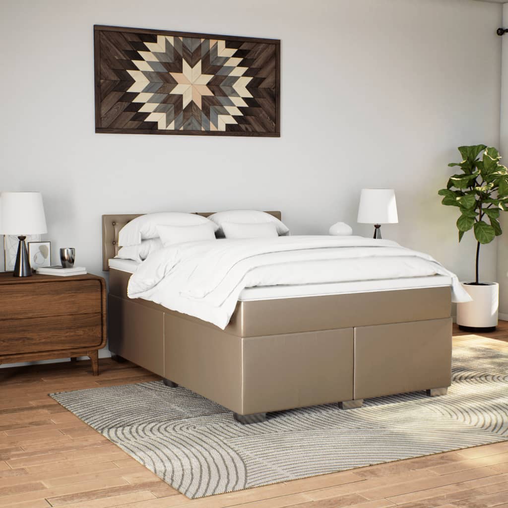 Sommier à lattes de lit avec matelas Cappuccino 140x190 cm - XIOS