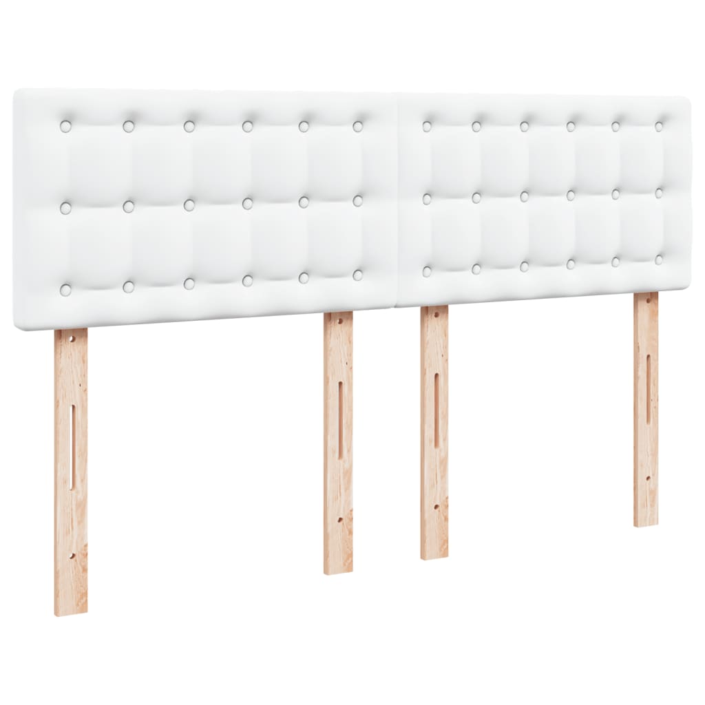 Sommier à lattes de lit avec matelas Blanc 140x200cm Similicuir - XIOS