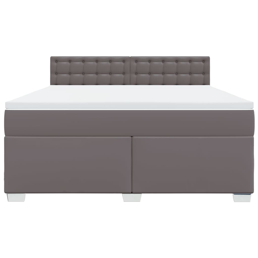 Sommier à lattes de lit avec matelas Gris 180x200 cm Similicuir - XIOS