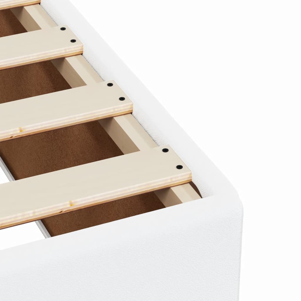 Sommier à lattes de lit avec matelas Blanc 200x200cm Similicuir - XIOS