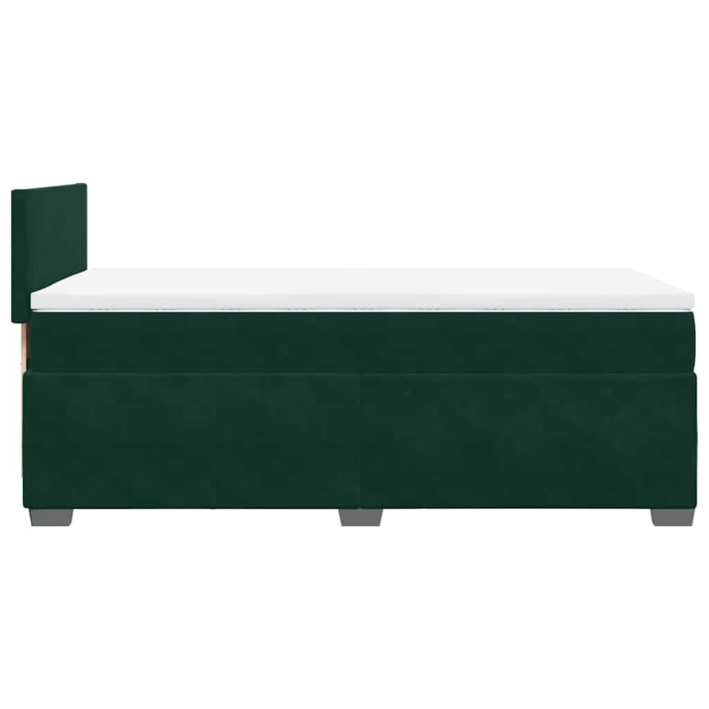 Sommier à lattes de lit et matelas Vert foncé 80x200 cm Velours - XIOS