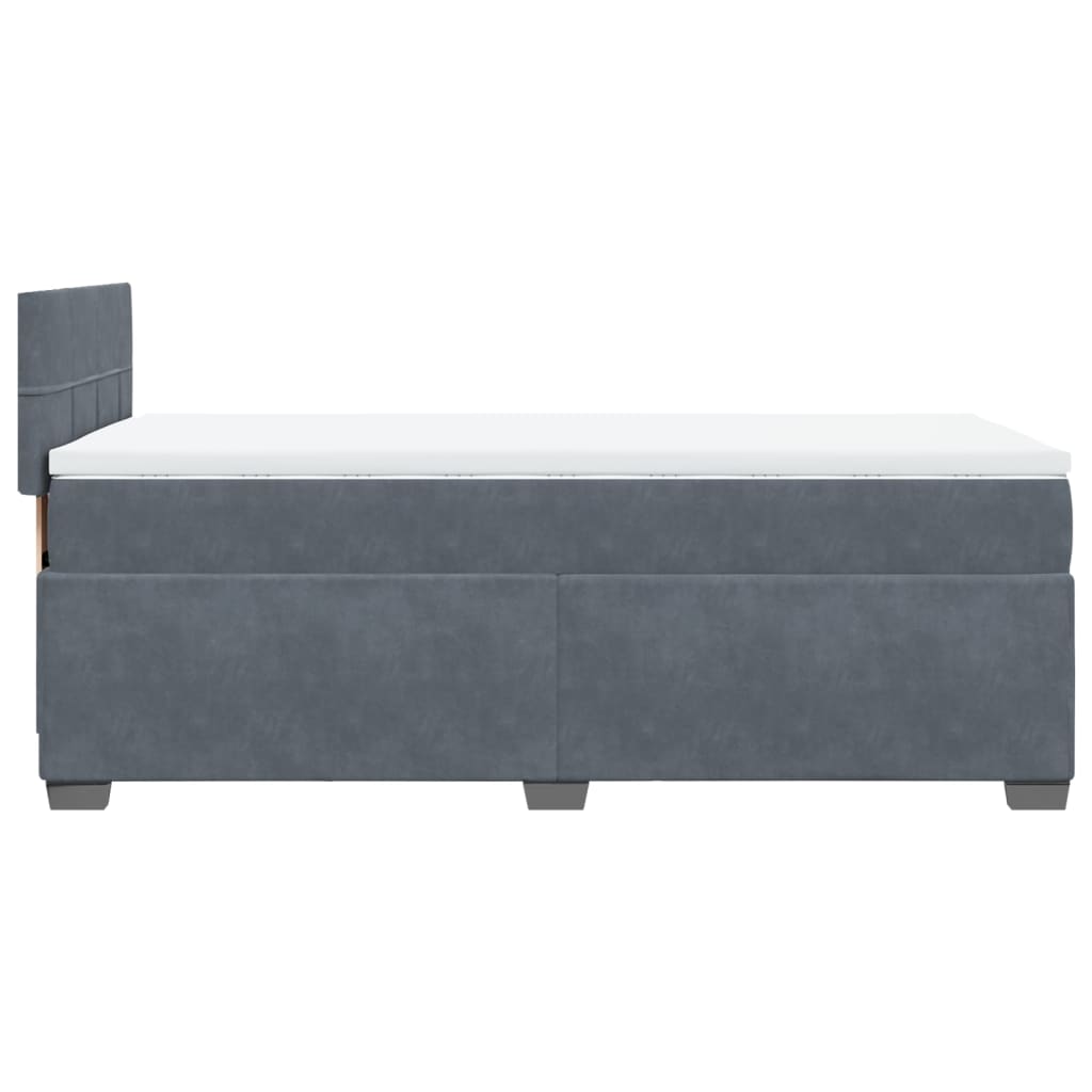 Sommier à lattes de lit et matelas Gris foncé 80x200 cm Velours - XIOS