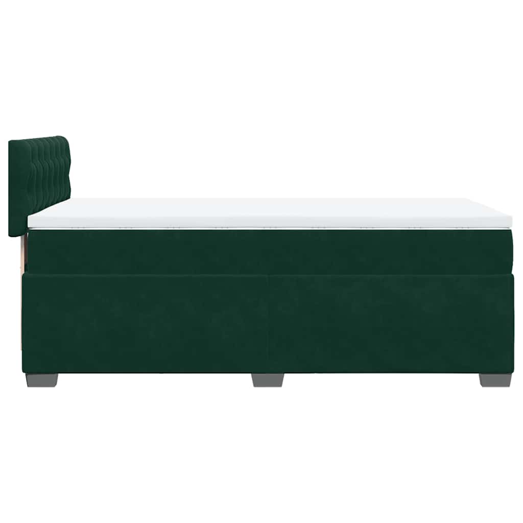 Sommier à lattes de lit et matelas Vert foncé 80x200 cm Velours - XIOS