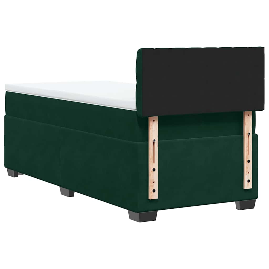 Sommier à lattes de lit et matelas Vert foncé 80x200 cm Velours - XIOS