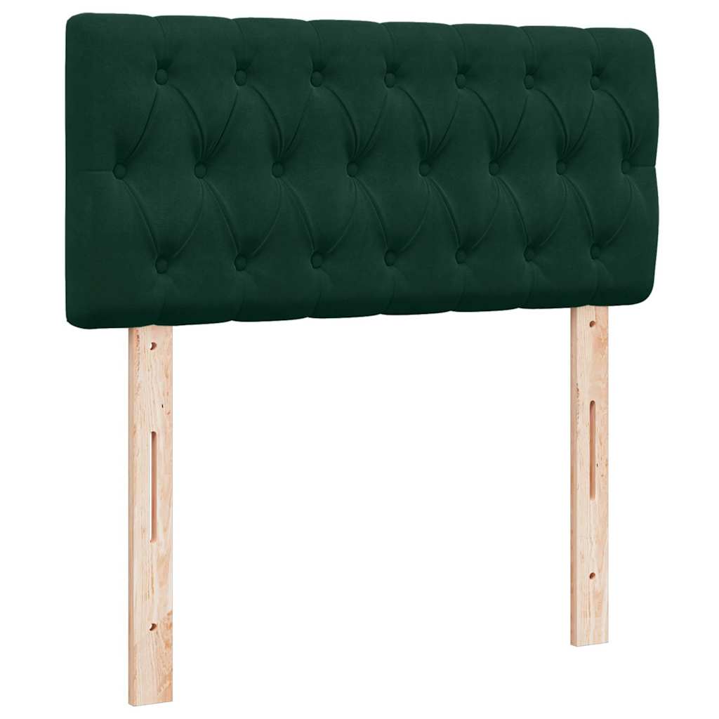 Sommier à lattes de lit et matelas Vert foncé 80x200 cm Velours - XIOS