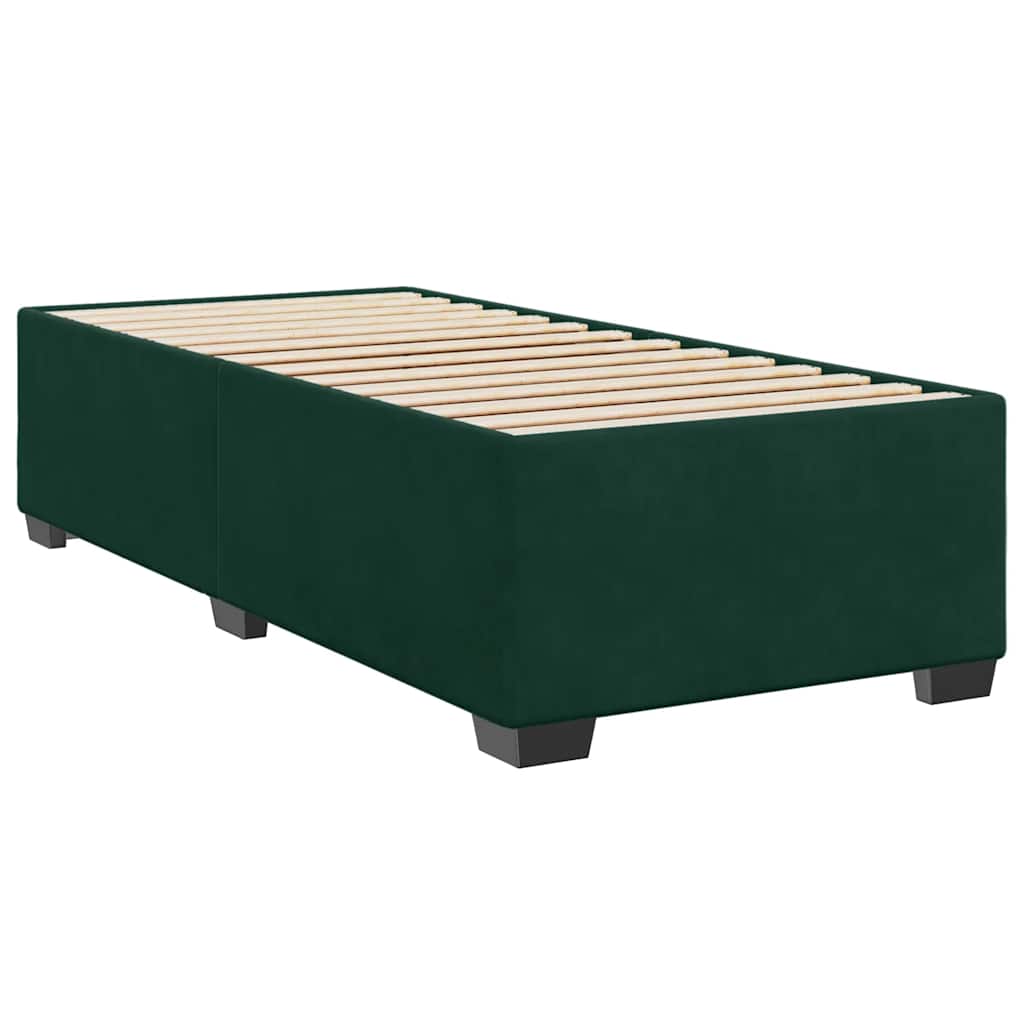 Sommier à lattes de lit et matelas Vert foncé 80x200 cm Velours - XIOS