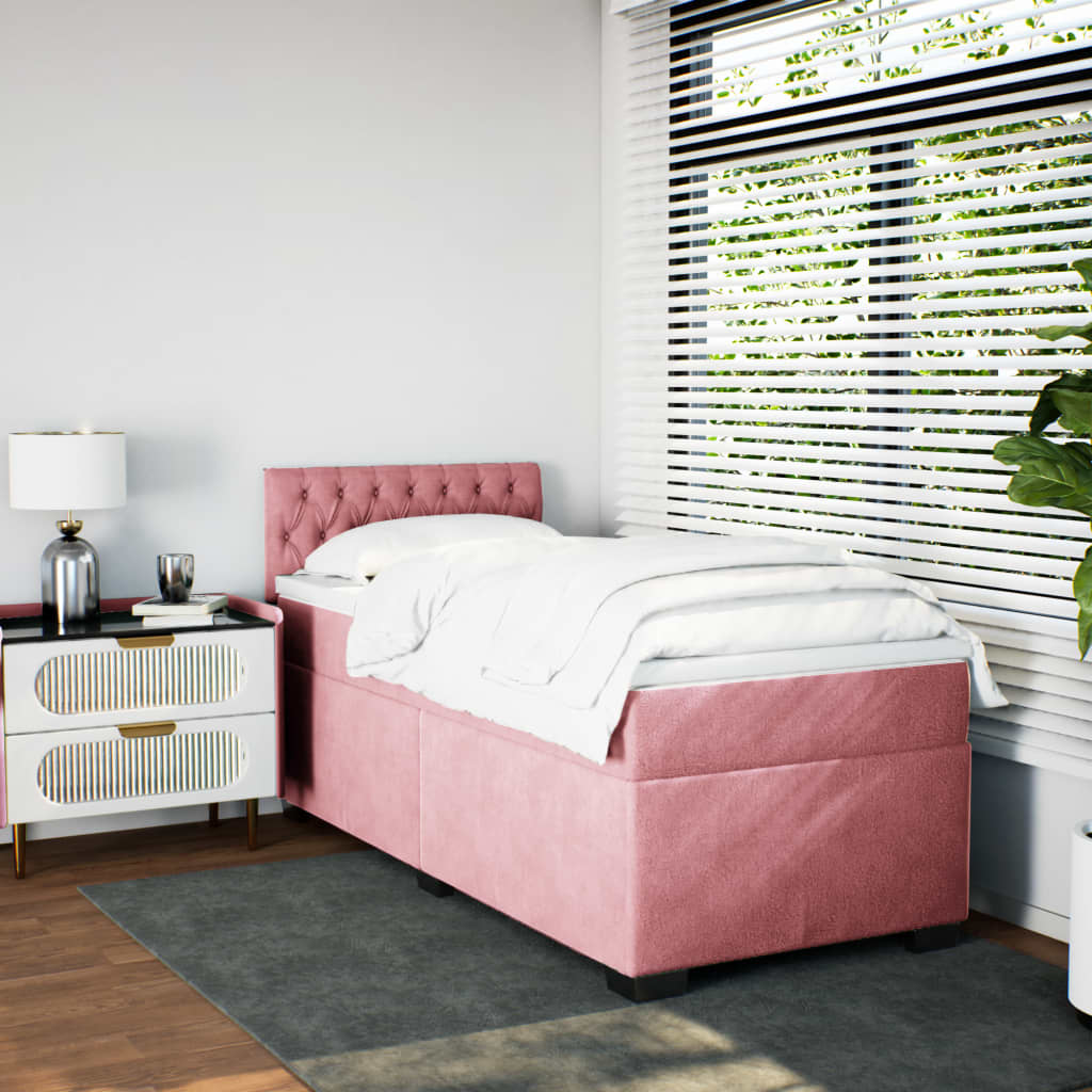 Sommier à lattes de lit et matelas Rose 80x200 cm Velours - XIOS