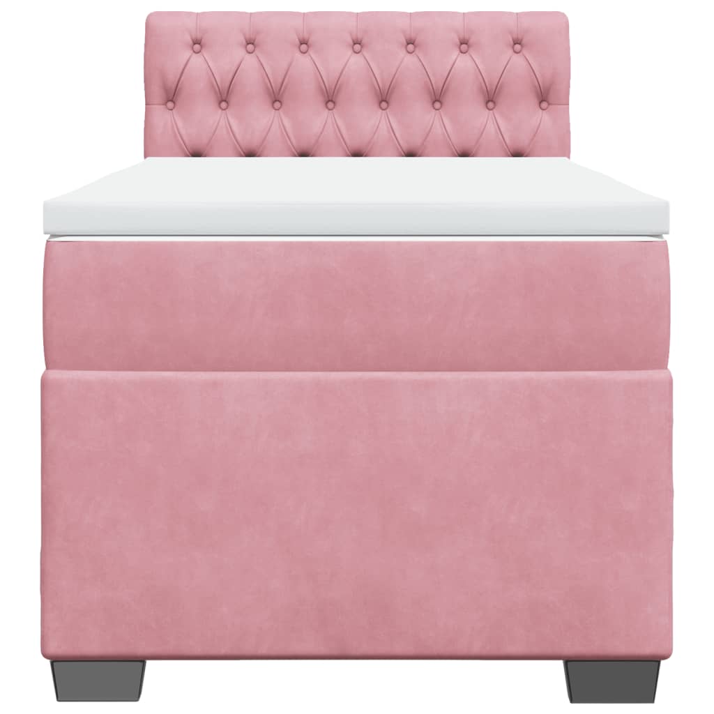 Sommier à lattes de lit et matelas Rose 80x200 cm Velours - XIOS
