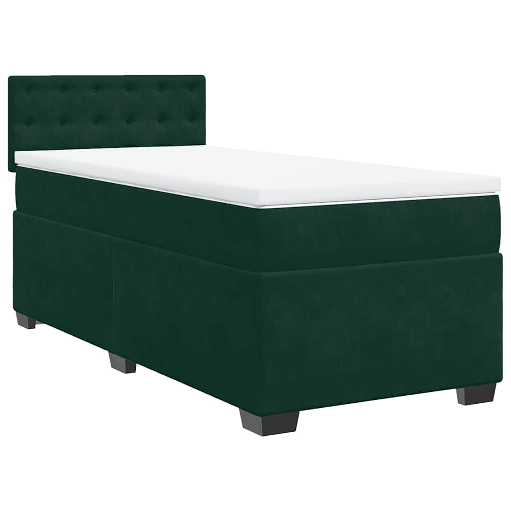Sommier à lattes de lit et matelas Vert foncé 80x200 cm Velours - XIOS