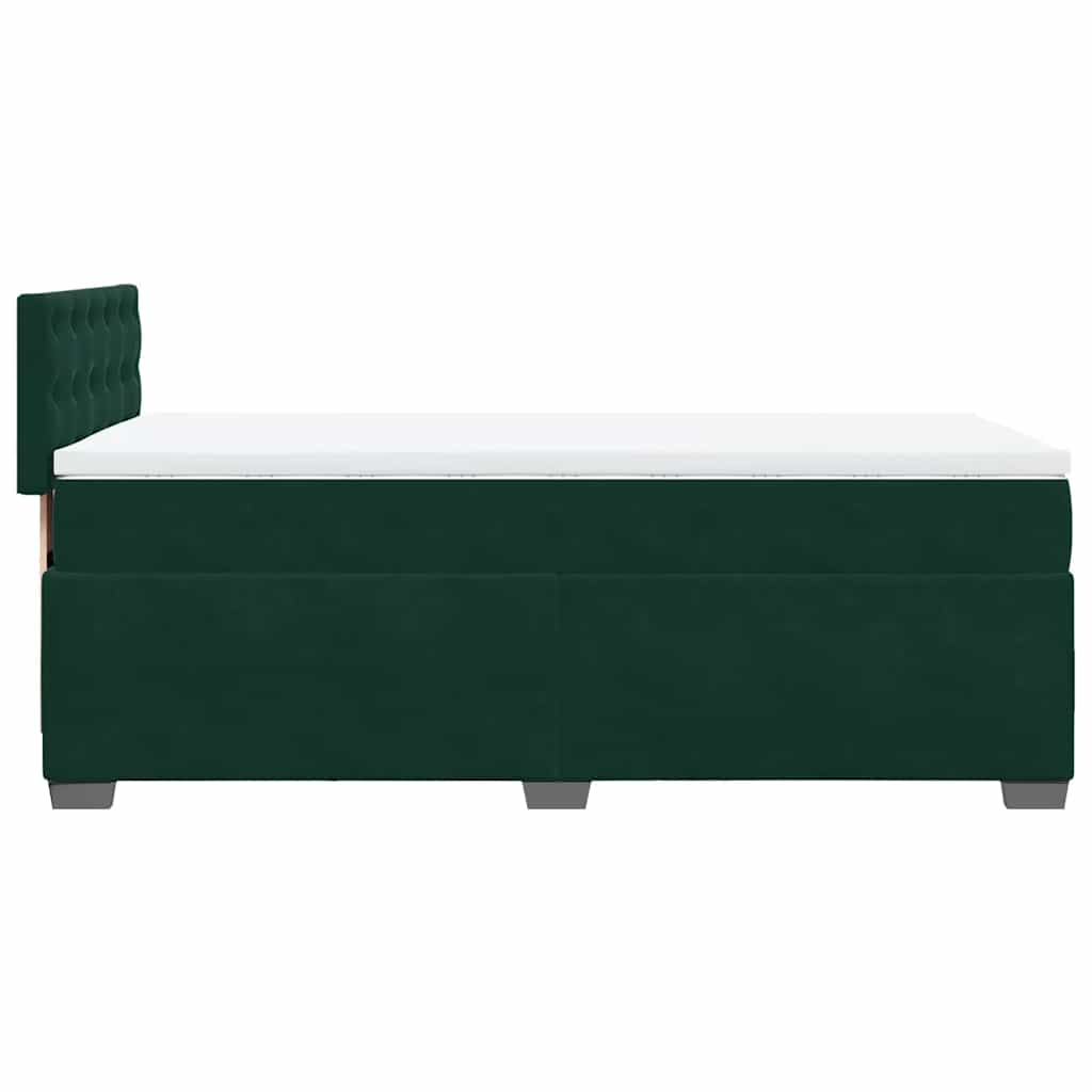 Sommier à lattes de lit et matelas Vert foncé 80x200 cm Velours - XIOS