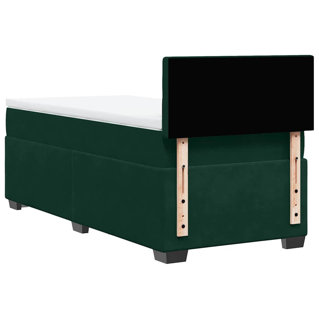 Sommier à lattes de lit et matelas Vert foncé 80x200 cm Velours - XIOS