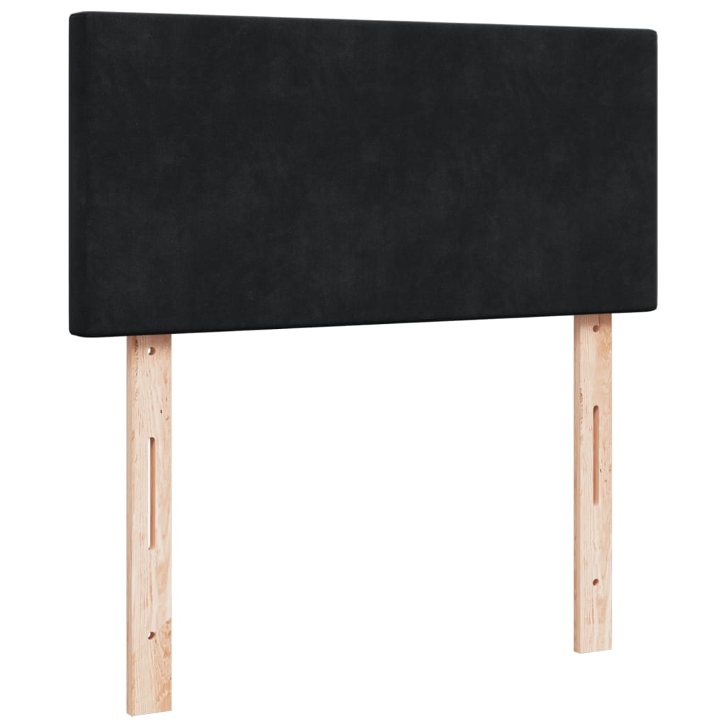 Sommier à lattes de lit avec matelas Noir 90x190 cm Velours - XIOS