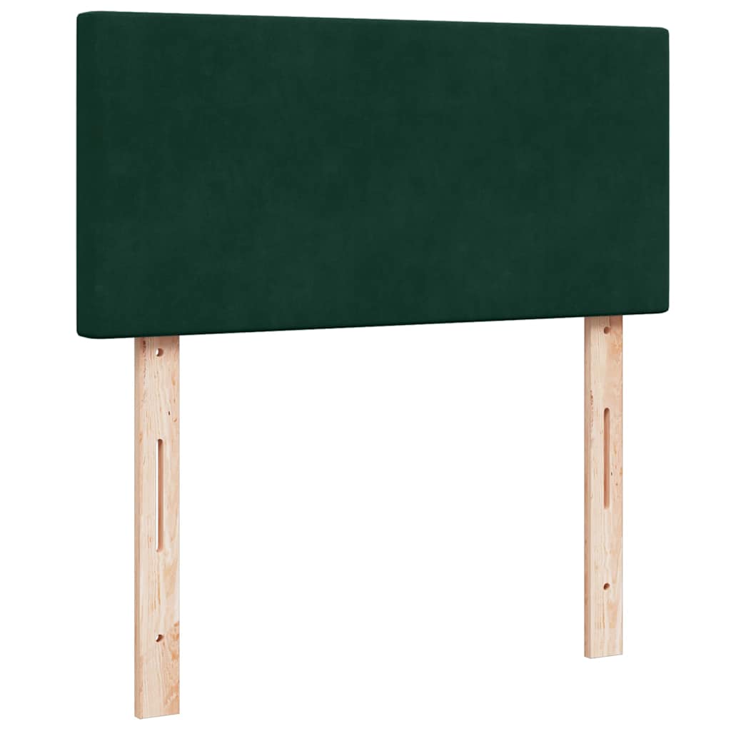 Sommier à lattes de lit avec matelas Vert foncé 90x190 cm