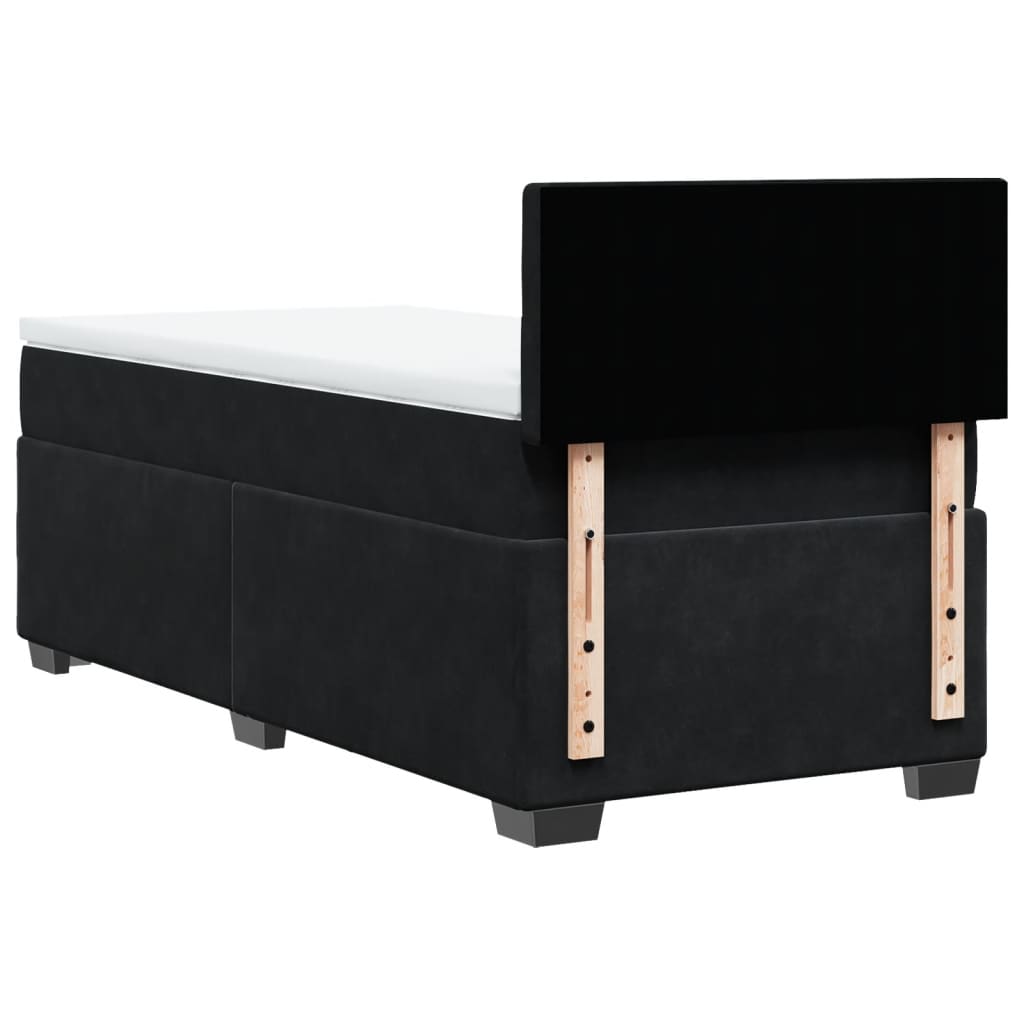 Sommier à lattes de lit avec matelas Noir 90x190 cm Velours - XIOS