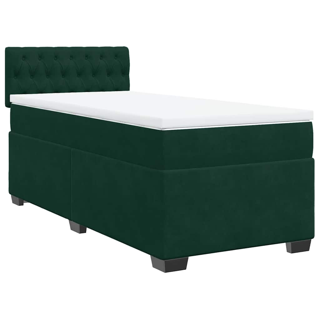 Sommier à lattes de lit avec matelas Vert foncé 90x190 cm - XIOS