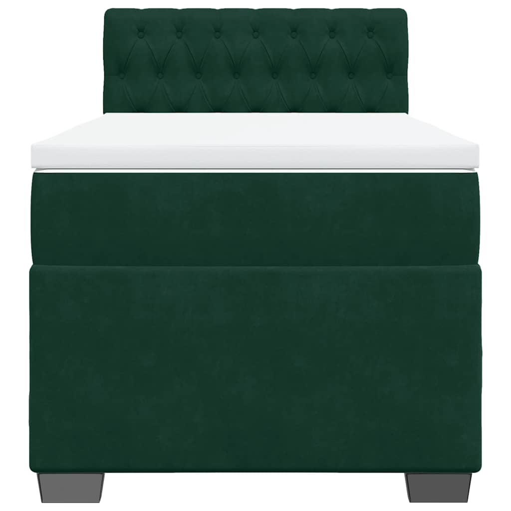 Sommier à lattes de lit avec matelas Vert foncé 90x190 cm - XIOS