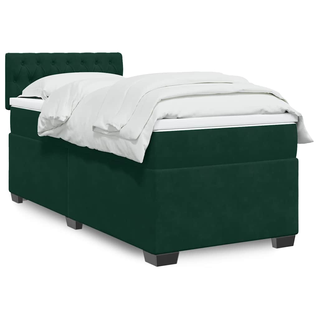 Sommier à lattes de lit avec matelas Vert foncé 90x190 cm - XIOS