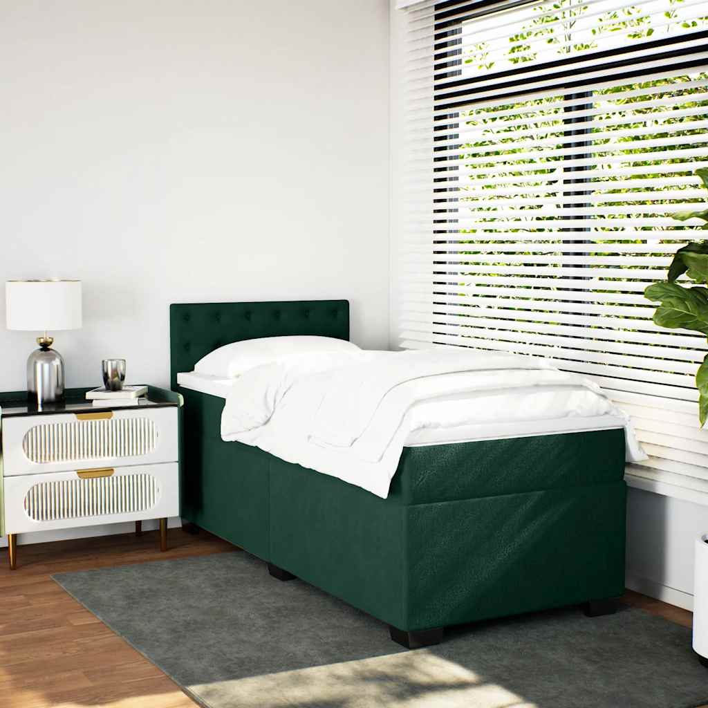 Sommier à lattes de lit avec matelas Vert foncé 90x200 cm - XIOS